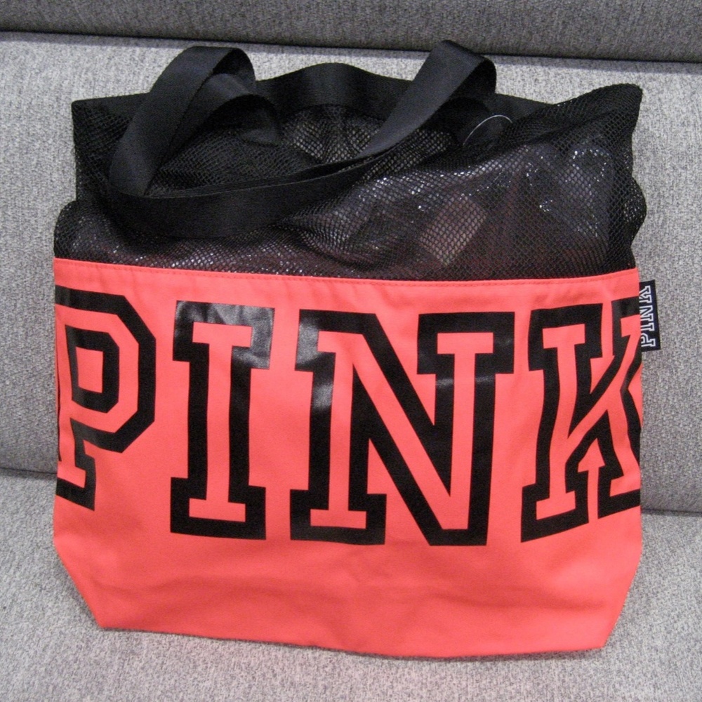 PINK BLACK TOTE BAG NWT